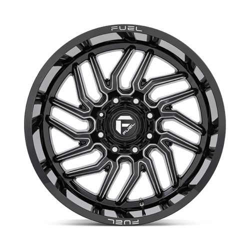 Fuel 1PC D807 HURRICANE GLOSS BLACK MILLED 22X12