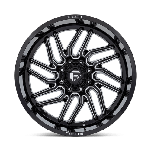 Fuel 1PC D807 HURRICANE GLOSS BLACK MILLED 24X12