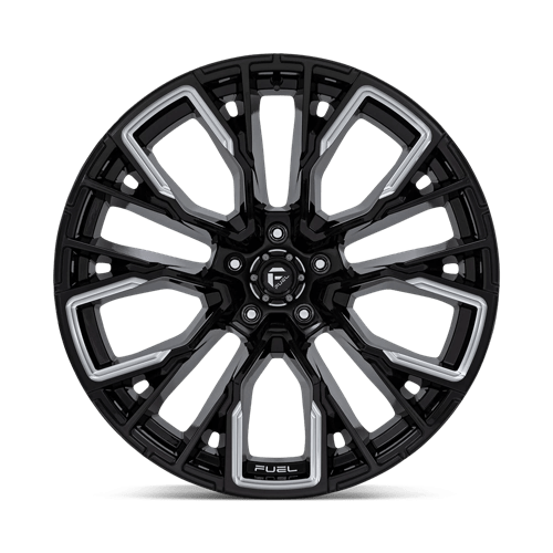 Fuel 1PC D849 REBAR GLOSS BLACK MILLED 22X12