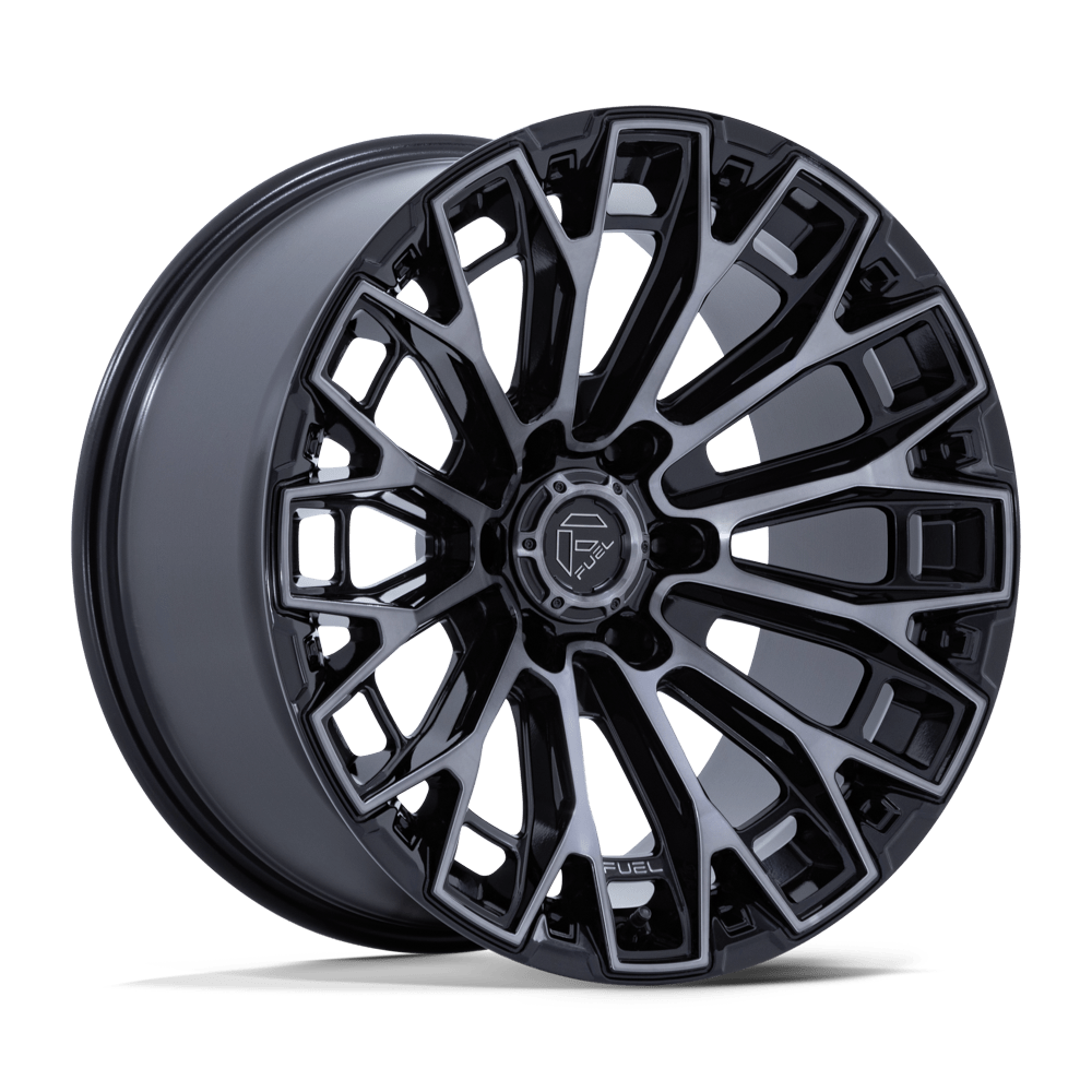 Fuel 1PC FC882 TRAX GLOSS BLACK MACHINED FACE DARK TINTED CLEAR 20X10
