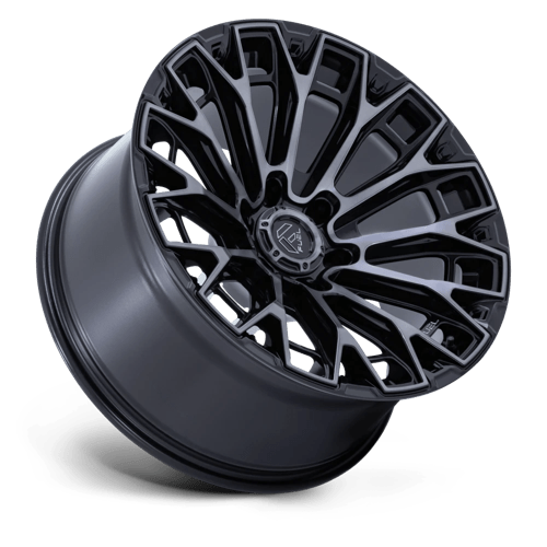 Fuel 1PC FC882 TRAX GLOSS BLACK MACHINED FACE DARK TINTED CLEAR 18X9