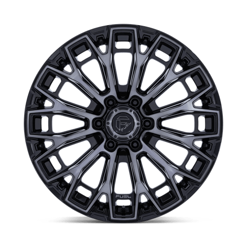 Fuel 1PC FC882 TRAX GLOSS BLACK MACHINED FACE DARK TINTED CLEAR 17X9