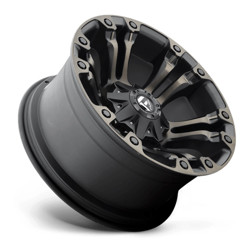 Fuel 1PC D569 VAPOR MATTE BLACK DOUBLE DARK TINT 17X10