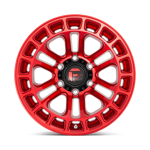 Fuel 1PC D719 HEATER CANDY RED MACHINED 18X9