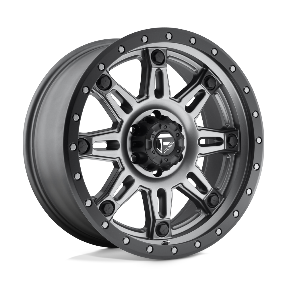 Fuel 1PC D568 HOSTAGE III MATTE GUN METAL BLACK BEAD RING 18X9