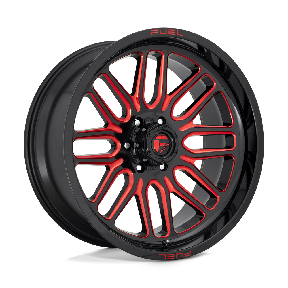 Fuel 1PC D663 IGNITE GLOSS BLACK RED TINTED CLEAR 20X10