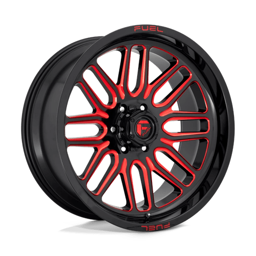 Fuel 1PC D663 IGNITE GLOSS BLACK RED TINTED CLEAR 20X10