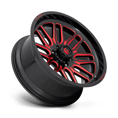 Fuel 1PC D663 IGNITE GLOSS BLACK RED TINTED CLEAR 20X10