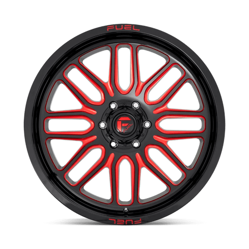 Fuel 1PC D663 IGNITE GLOSS BLACK RED TINTED CLEAR 20X10