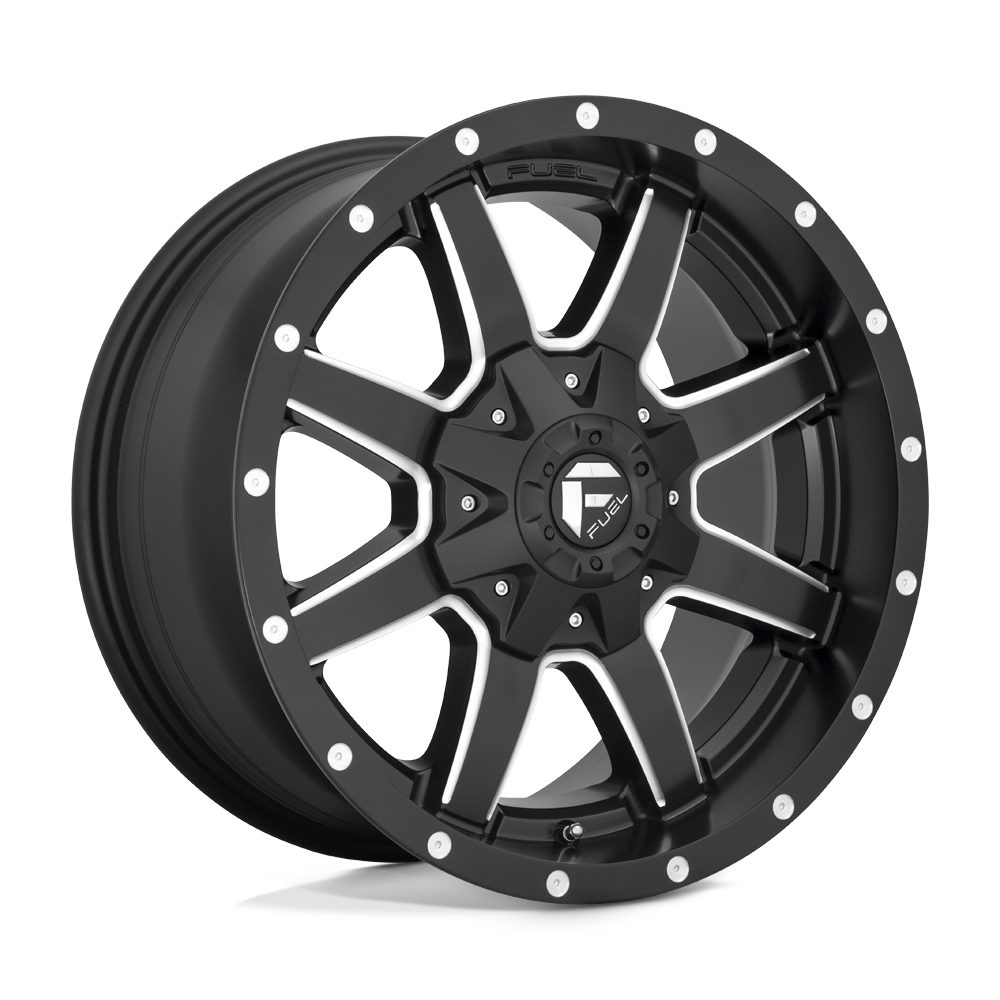 Fuel 1PC D538 MAVERICK MATTE BLACK MILLED 22X9.5