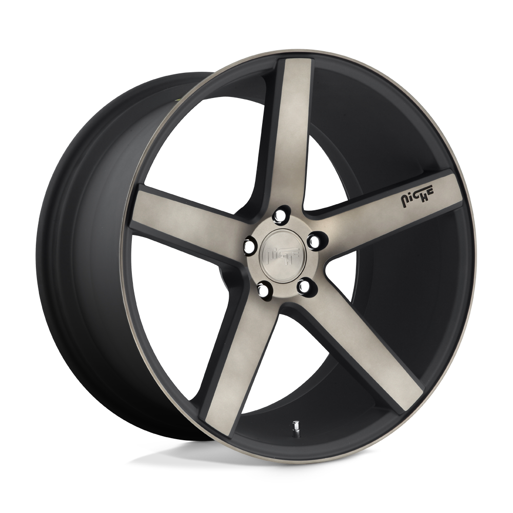Niche 1PC M134 MILAN MATTE BLACK MACHINED WITH DOUBLE DARK TINT 19X8.5