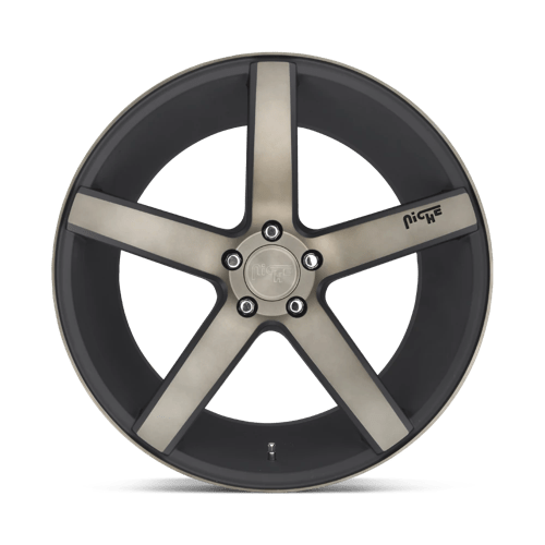 Niche 1PC M134 MILAN MATTE BLACK MACHINED WITH DOUBLE DARK TINT 19X8.5