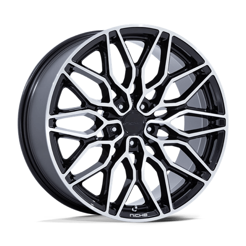 Niche 1PC NC277 CALABRIA 5 GLOSS BLACK MACHINED 20X9