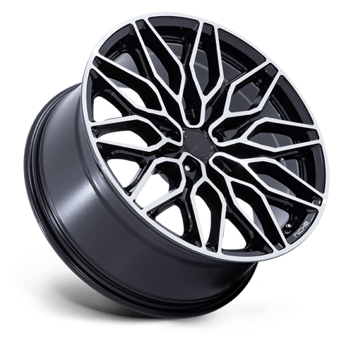 Niche 1PC NC277 CALABRIA 5 GLOSS BLACK MACHINED 22X10.5