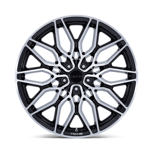 Niche 1PC NC277 CALABRIA 5 GLOSS BLACK MACHINED 22X10.5