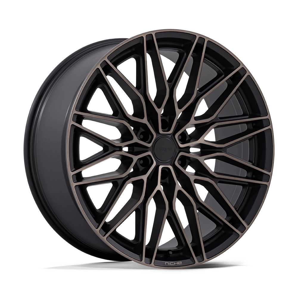 Niche 1PC NC278 CALABRIA 6 MATTE BLACK MACHINED W/ DARK TINT 22X9.5