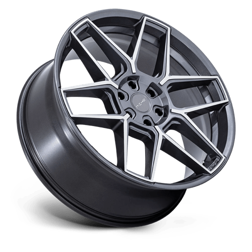 Niche 1PC NC281 RISE ANTHRACITE W/ MACHINED FACE 22X9.5