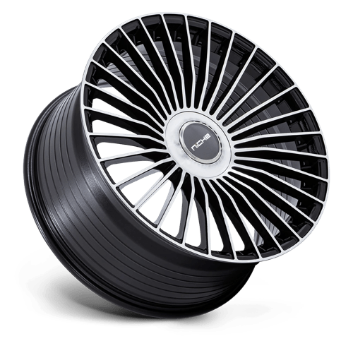 Niche 1PC NC282 SERENE GLOSS BLACK W/ MACHINED FACE 22X10