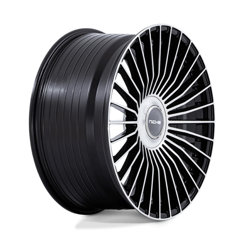 Niche 1PC NC282 SERENE GLOSS BLACK W/ MACHINED FACE 22X10