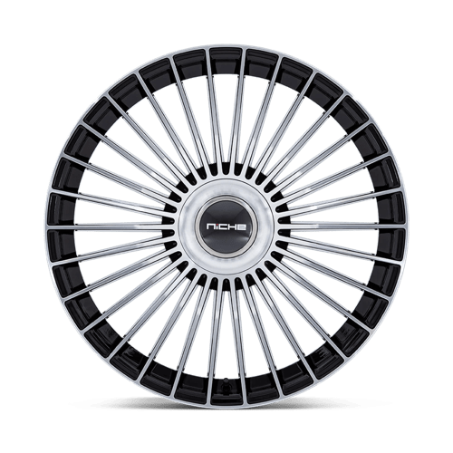Niche 1PC NC282 SERENE GLOSS BLACK W/ MACHINED FACE 22X9