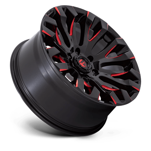 Fuel 1PC D829 QUAKE GLOSS BLACK MILLED RED TINT 20X9