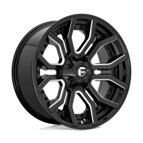 Fuel 1PC D711 RAGE GLOSS BLACK MILLED 24X12