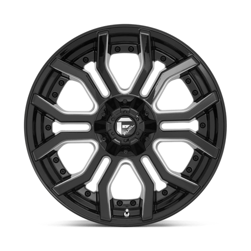 Fuel 1PC D711 RAGE GLOSS BLACK MILLED 24X12