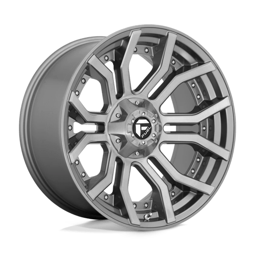 Fuel 1PC D713 RAGE PLATINUM BRUSHED GUN METAL TINTED CLEAR 20X9