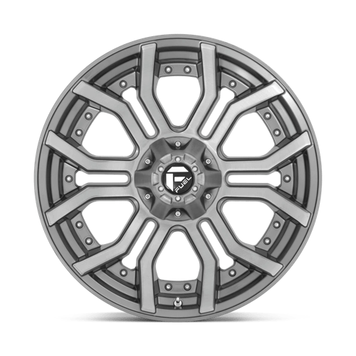 Fuel 1PC D713 RAGE PLATINUM BRUSHED GUN METAL TINTED CLEAR 20X9