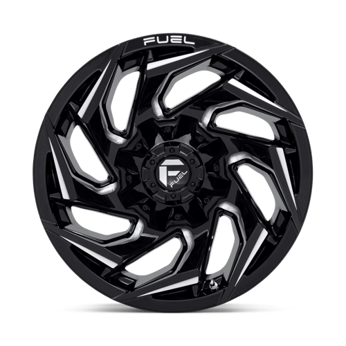 Fuel 1PC D753 REACTION GLOSS BLACK MILLED 18X9