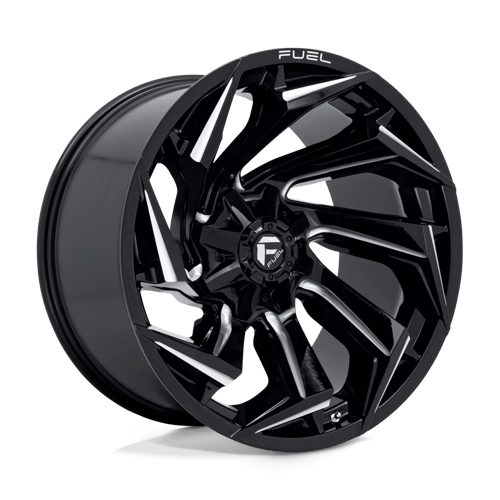 Fuel 1PC D753 REACTION GLOSS BLACK MILLED 22X12