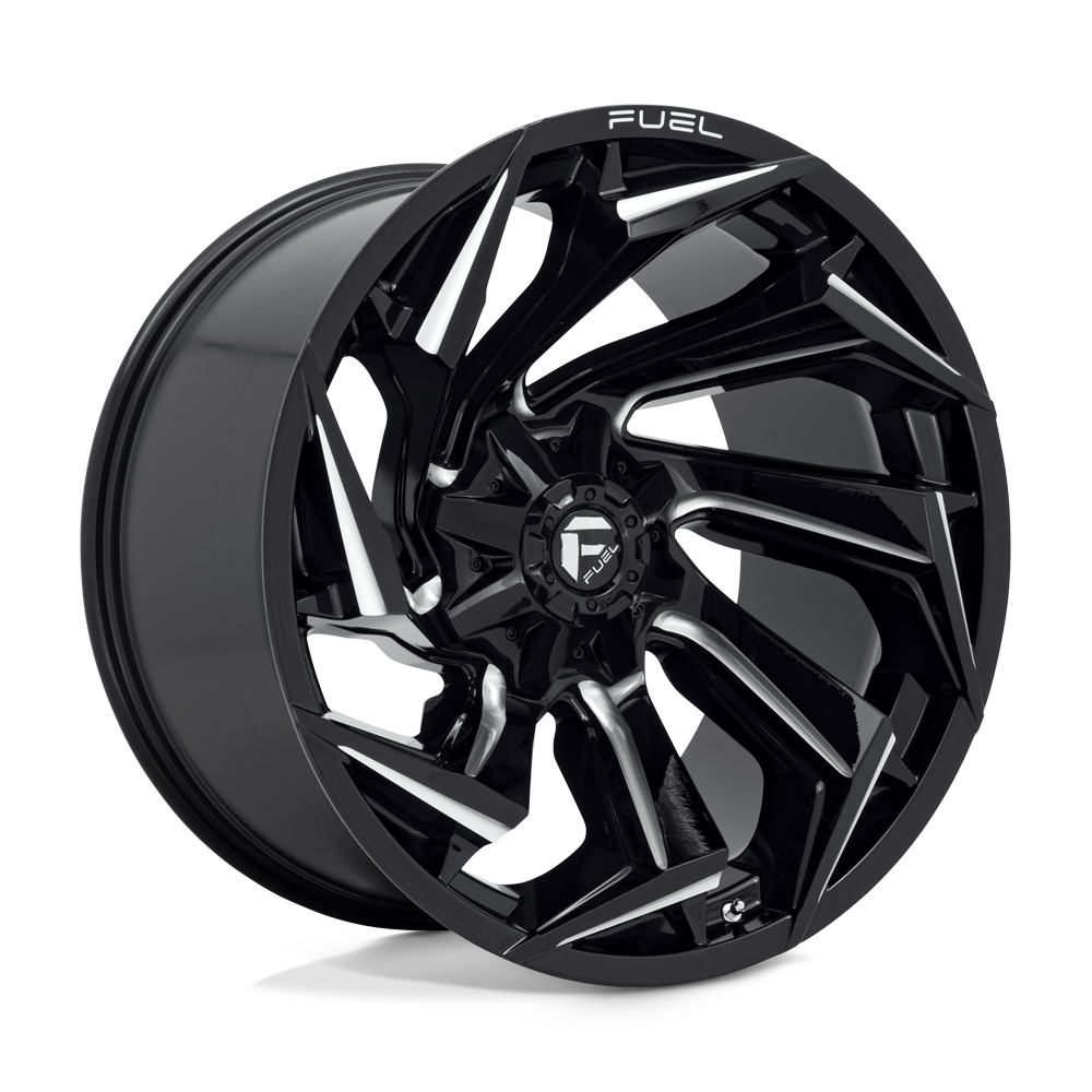 Fuel 1PC D753 REACTION GLOSS BLACK MILLED 22X12