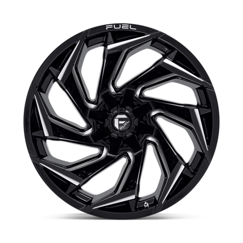 Fuel 1PC D753 REACTION GLOSS BLACK MILLED 22X12