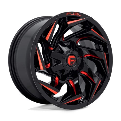 Fuel 1PC D755 REACTION GLOSS BLACK MILLED WITH RED TINT 15X8