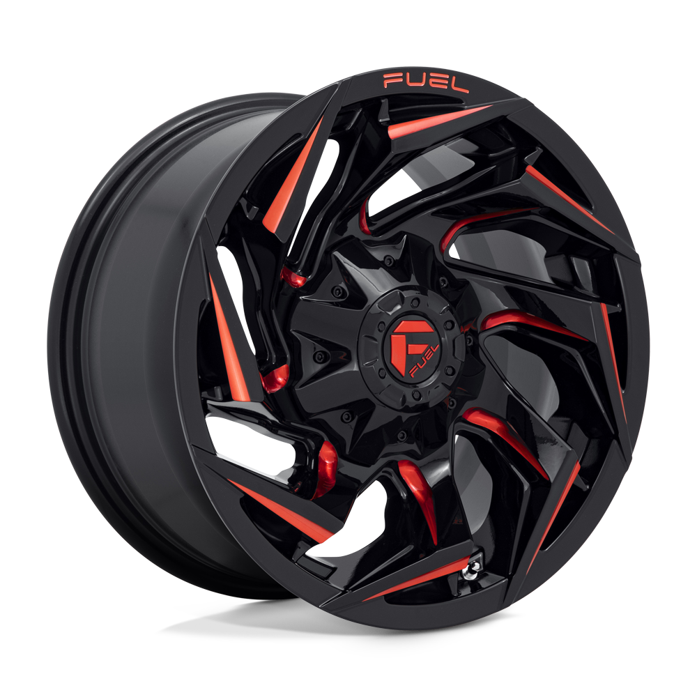 Fuel 1PC D755 REACTION GLOSS BLACK MILLED WITH RED TINT 15X8