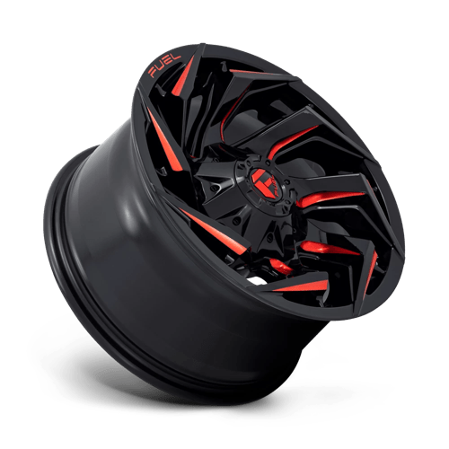 Fuel 1PC D755 REACTION GLOSS BLACK MILLED WITH RED TINT 15X8