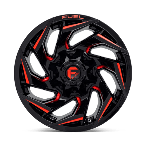Fuel 1PC D755 REACTION GLOSS BLACK MILLED WITH RED TINT 15X8