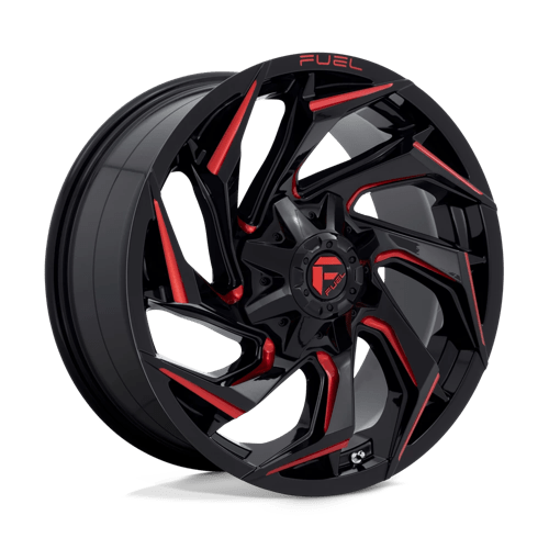 Fuel 1PC D755 REACTION GLOSS BLACK MILLED WITH RED TINT 20X9
