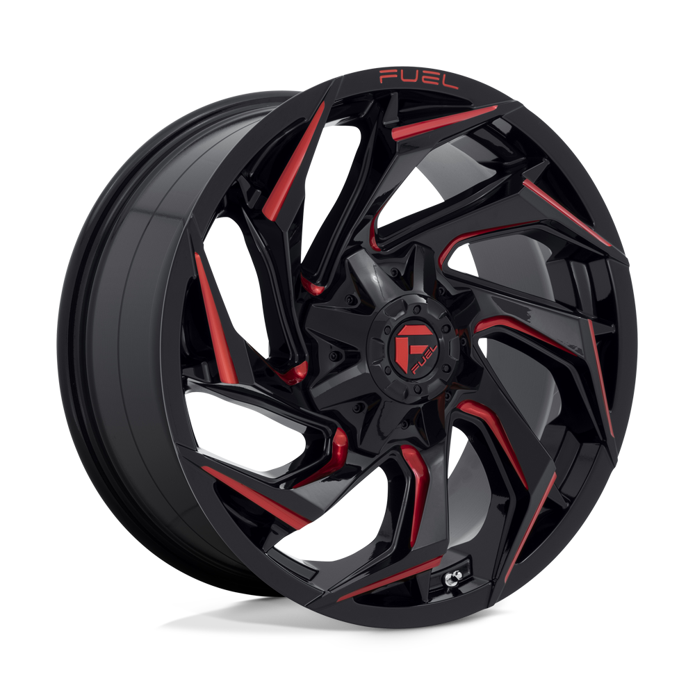 Fuel 1PC D755 REACTION GLOSS BLACK MILLED WITH RED TINT 20X9