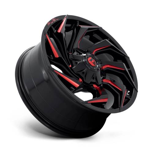 Fuel 1PC D755 REACTION GLOSS BLACK MILLED WITH RED TINT 20X9