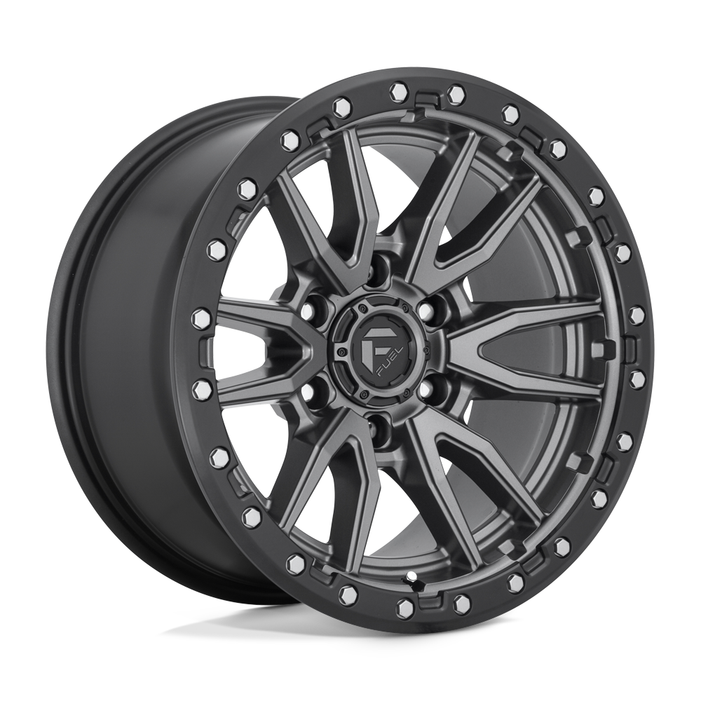 Fuel 1PC D680 REBEL MATTE GUN METAL BLACK BEAD RING 18X9