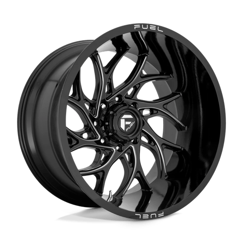 Fuel 1PC D741 RUNNER GLOSS BLACK MILLED 22X12