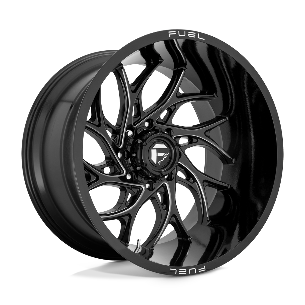 Fuel 1PC D741 RUNNER GLOSS BLACK MILLED 22X12