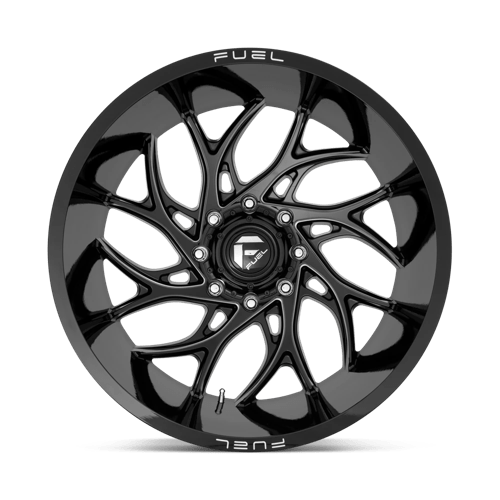 Fuel 1PC D741 RUNNER GLOSS BLACK MILLED 24X12