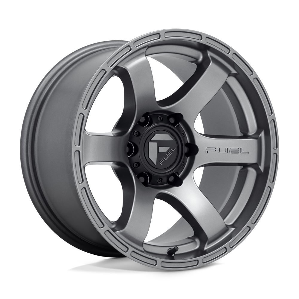 Fuel 1PC D767 RUSH MATTE GUN METAL 18X9