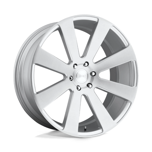 DUB 1PC S213 8-BALL GLOSS SILVER BRUSHED 24X10