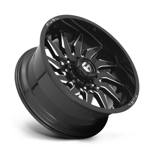 Fuel 1PC D744 SABER GLOSS BLACK MILLED 22X10