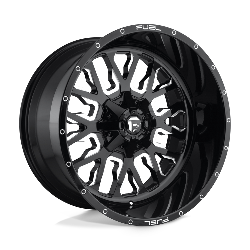 Fuel 1PC D611 STROKE GLOSS BLACK MILLED 18X9