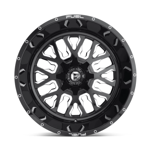 Fuel 1PC D611 STROKE GLOSS BLACK MILLED 22X10