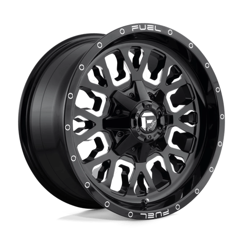 Fuel 1PC D611 STROKE GLOSS BLACK MILLED 18X9
